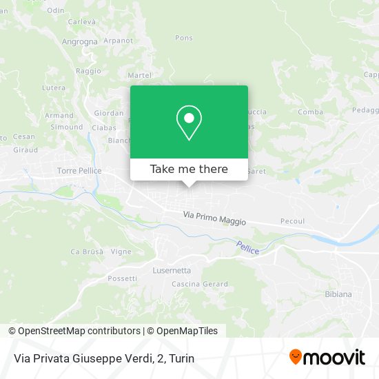 Via Privata Giuseppe Verdi, 2 map