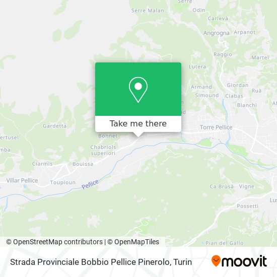 Strada Provinciale Bobbio Pellice Pinerolo map