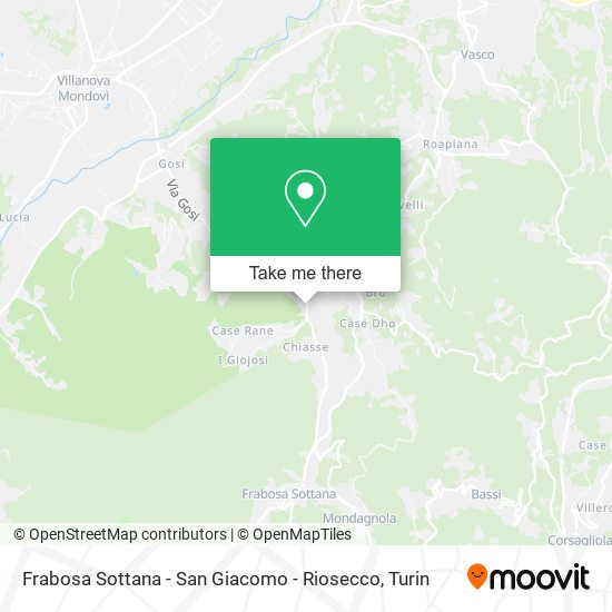 Frabosa Sottana - San Giacomo - Riosecco map