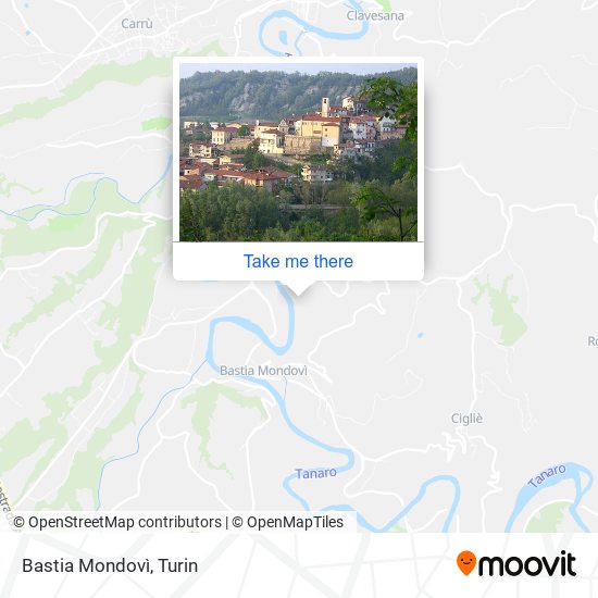 Bastia Mondovì map