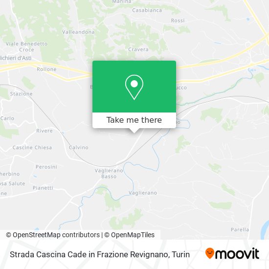 Strada Cascina Cade in Frazione Revignano map