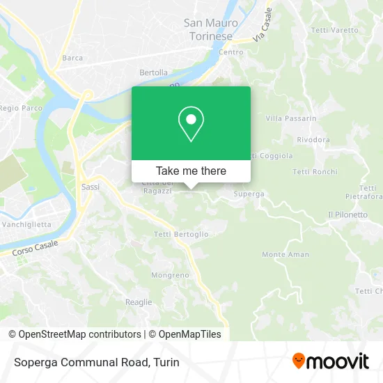 Soperga Communal Road map