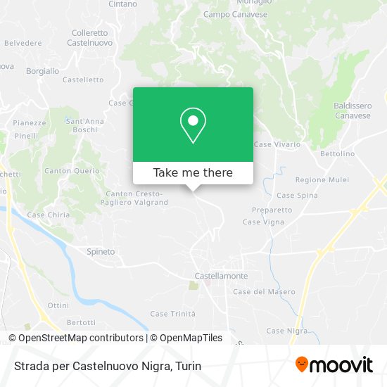 Strada per Castelnuovo Nigra map