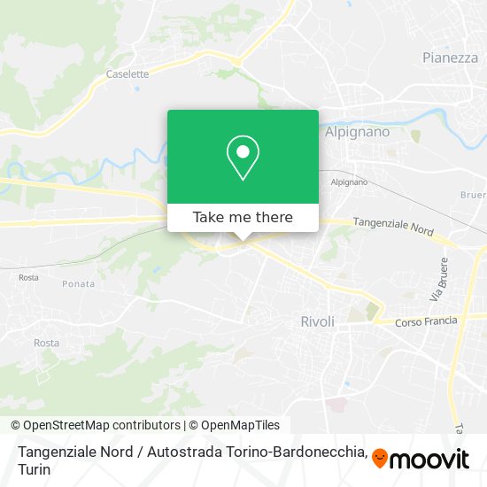 Tangenziale Nord / Autostrada Torino-Bardonecchia map