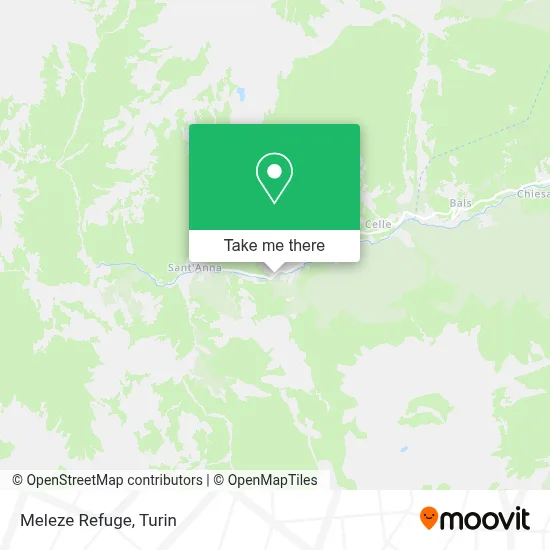 Meleze Refuge map