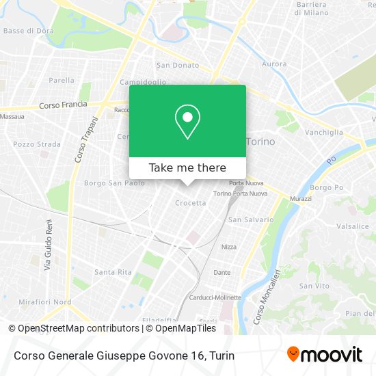 Corso Generale Giuseppe Govone  16 map