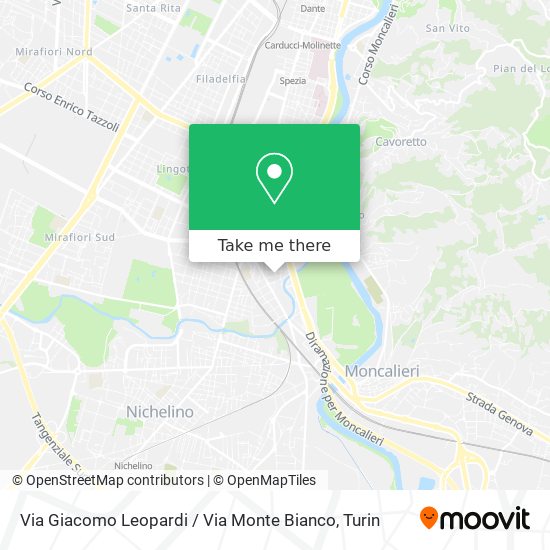 Via Giacomo Leopardi / Via Monte Bianco map