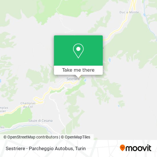 Sestriere - Parcheggio Autobus map