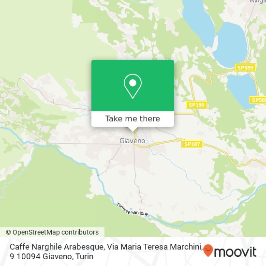 Caffe Narghile Arabesque, Via Maria Teresa Marchini, 9 10094 Giaveno map