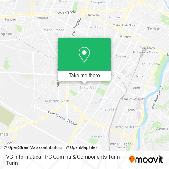 VG Informatica - PC Gaming & Components Turin map