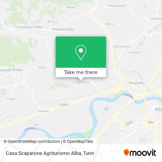 Casa Scaparone Agriturismo Alba map