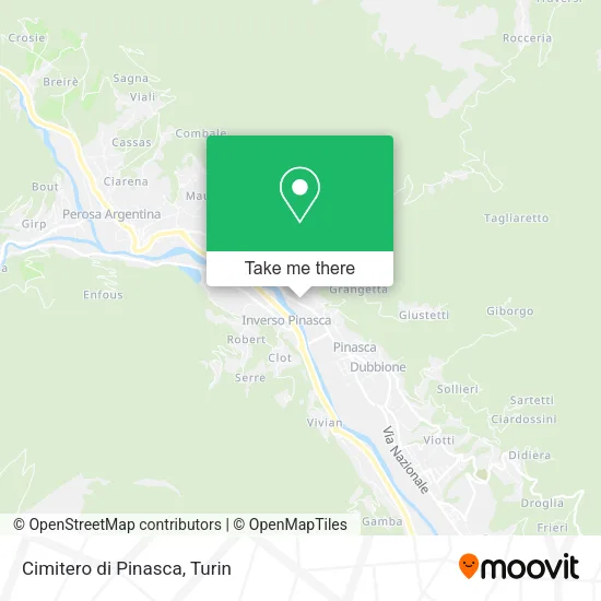 Pinasca Cemetery map