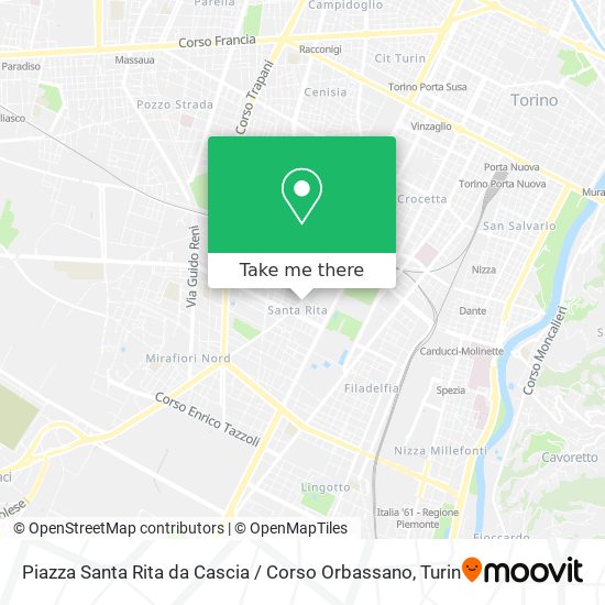 Piazza Santa Rita da Cascia / Corso Orbassano map