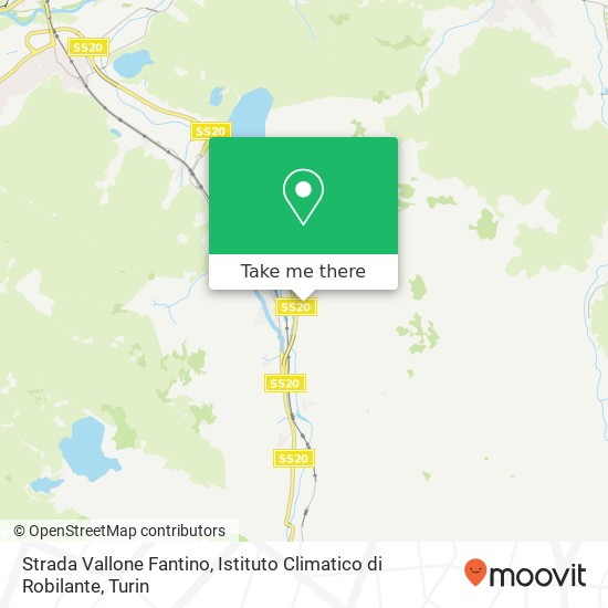 Strada Vallone Fantino, Istituto Climatico di Robilante map