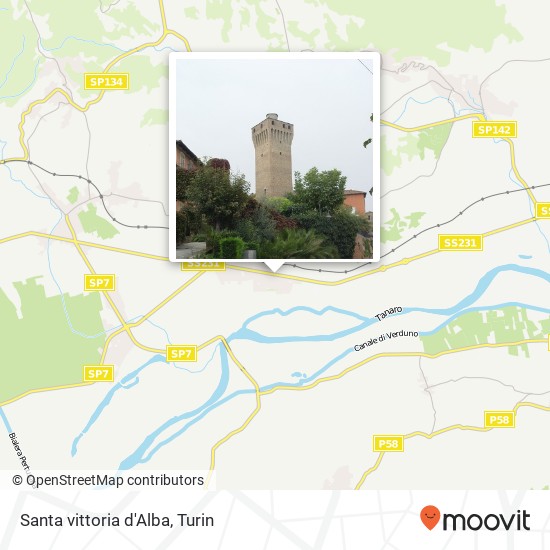 Santa vittoria d'Alba map