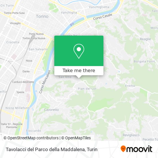 Tavolacci del Parco della Maddalena map