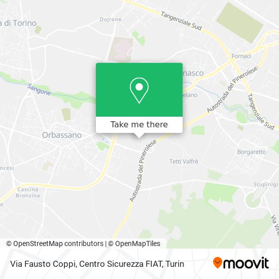 Via Fausto Coppi, Centro Sicurezza FIAT map