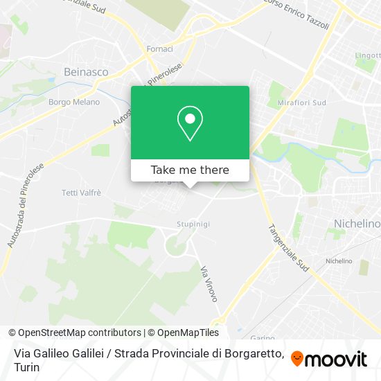 Via Galileo Galilei / Strada Provinciale di Borgaretto map