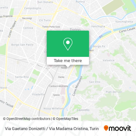 Via Gaetano Donizetti / Via Madama Cristina map