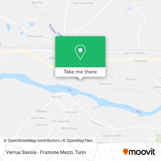 Verrua Savoia - Frazione Mezzi map