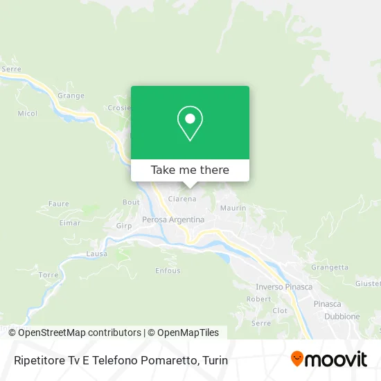 Pomaretto TV and Phone Repeater map