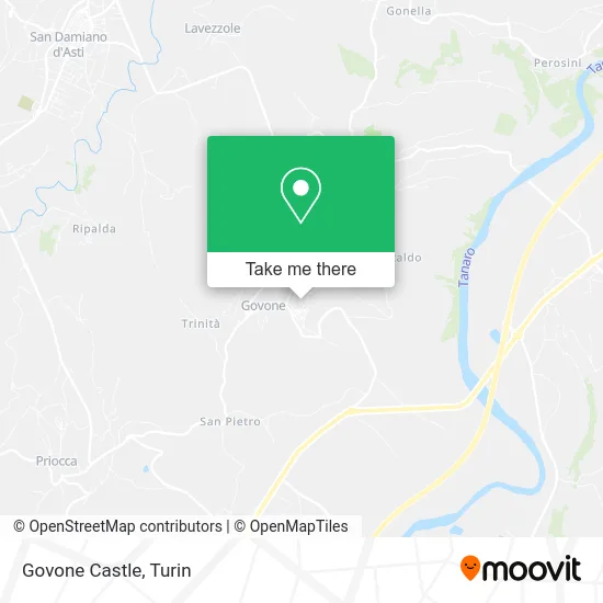 Govone Castle map