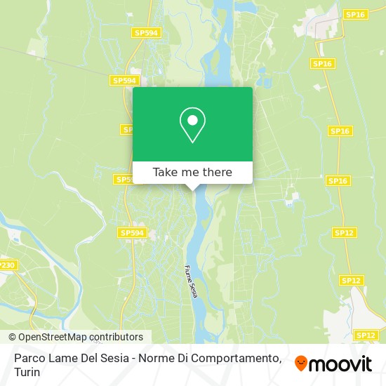 Parco Lame Del Sesia - Norme Di Comportamento map