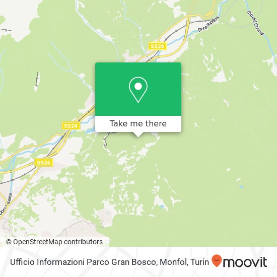 Ufficio Informazioni Parco Gran Bosco, Monfol map