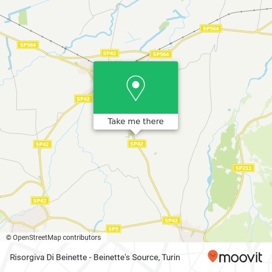 Risorgiva Di Beinette - Beinette's Source map