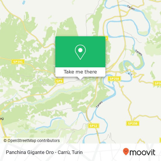 Panchina Gigante Oro - Carrù map
