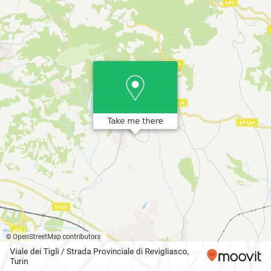 Viale dei Tigli / Strada Provinciale di Revigliasco map