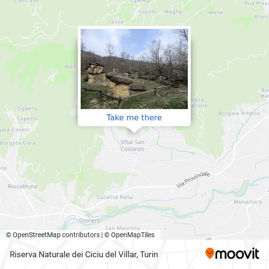 Riserva Naturale dei Ciciu del Villar map