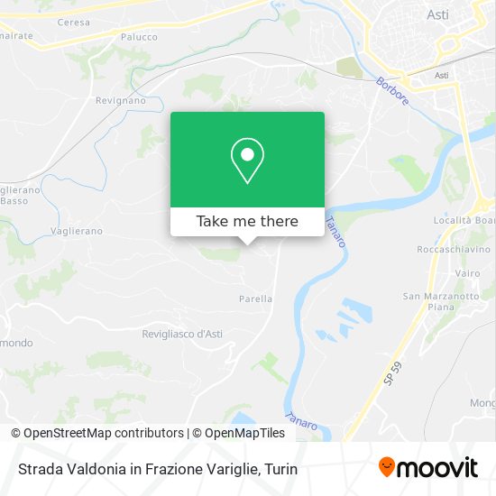Strada Valdonia in Frazione Variglie map