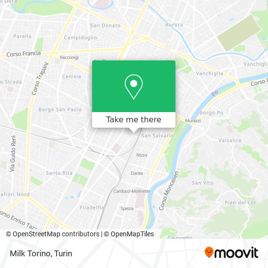 Milk Torino map