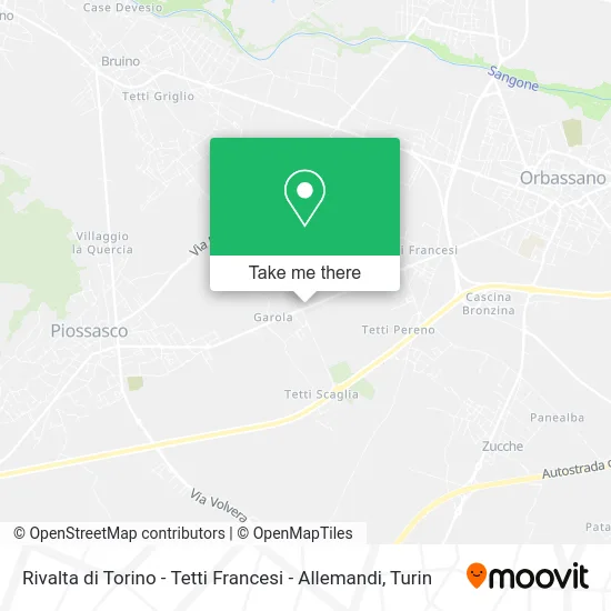 Rivalta di Torino - Tetti Francesi - Allemandi map
