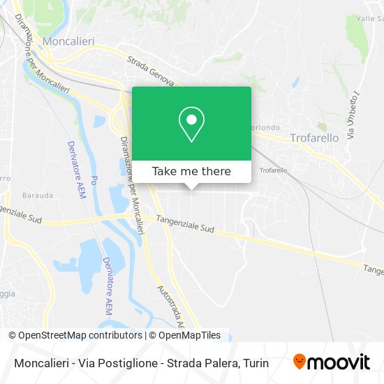Moncalieri - Via Postiglione - Strada Palera map