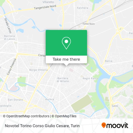Novotel Torino Corso Giulio Cesare map