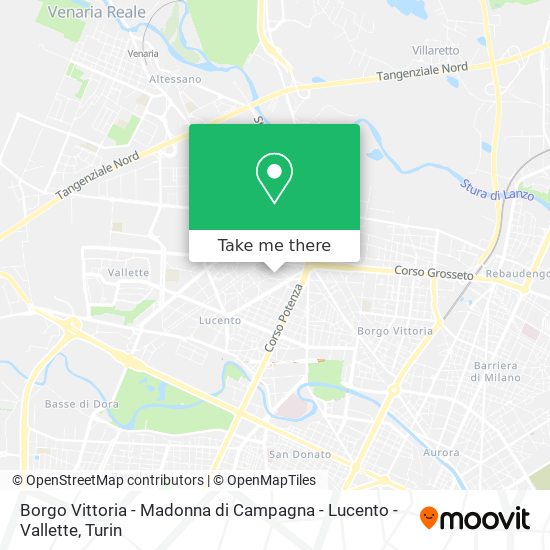 Borgo Vittoria - Madonna di Campagna - Lucento - Vallette map