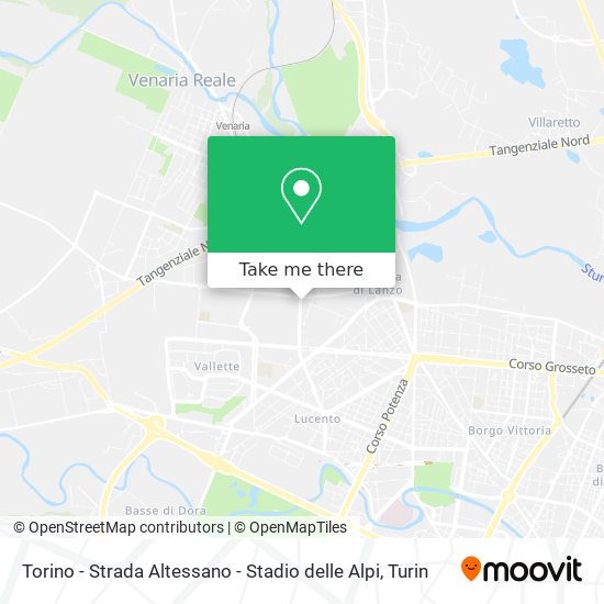 Torino - Strada Altessano - Stadio delle Alpi map