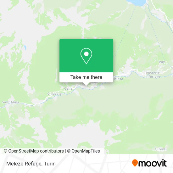 Meleze Refuge map