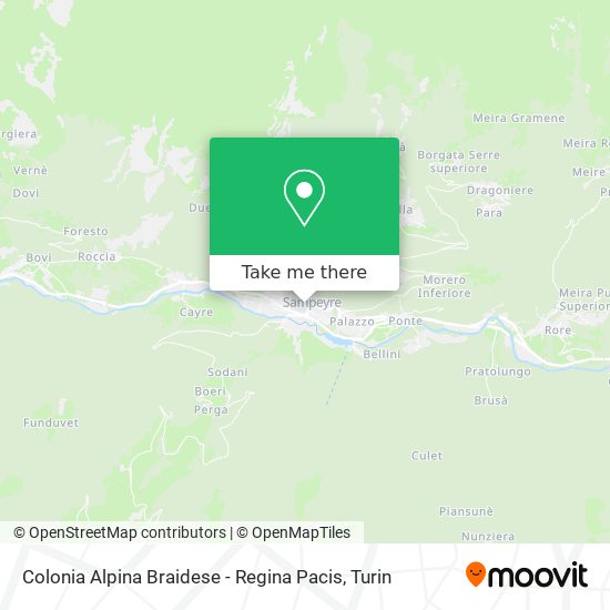 Colonia Alpina Braidese - Regina Pacis map
