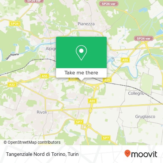 Tangenziale Nord di Torino map