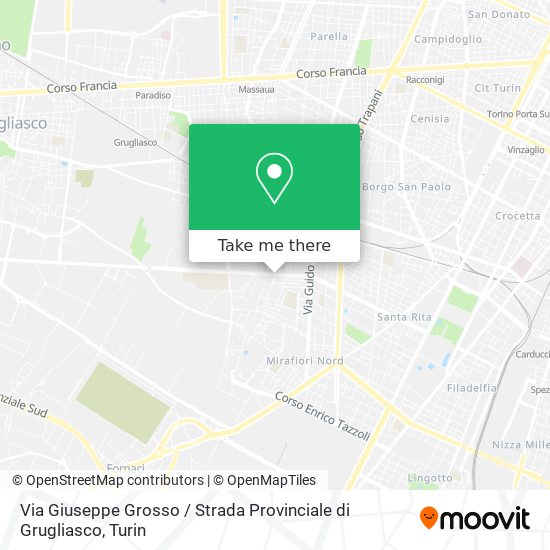 Via Giuseppe Grosso / Strada Provinciale di Grugliasco map