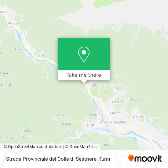 Strada Provinciale del Colle di Sestriere map