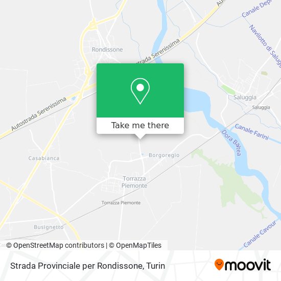 Strada Provinciale per Rondissone map