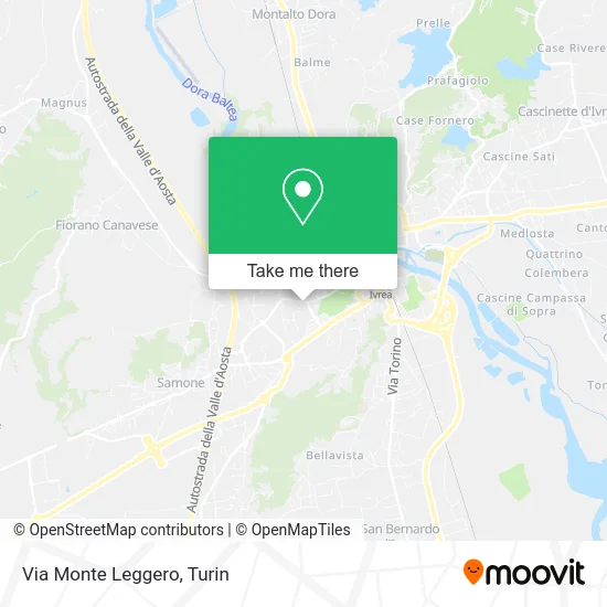 Via Monte Leggero map