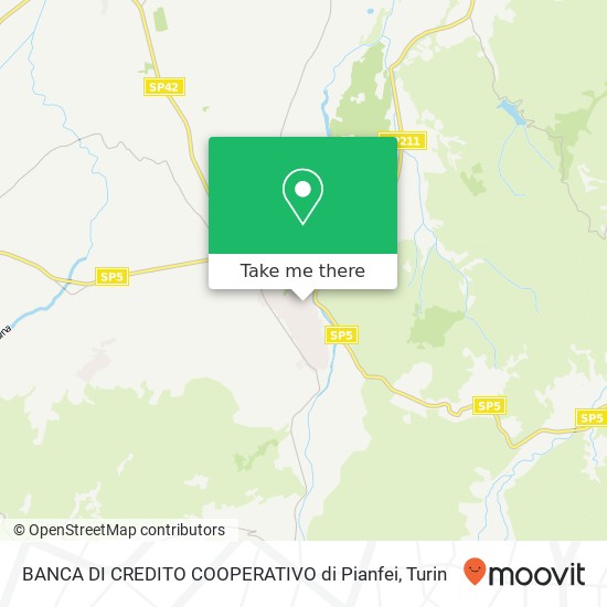 BANCA DI CREDITO COOPERATIVO di Pianfei map