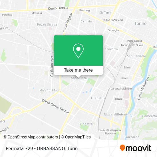Fermata 729 - ORBASSANO map