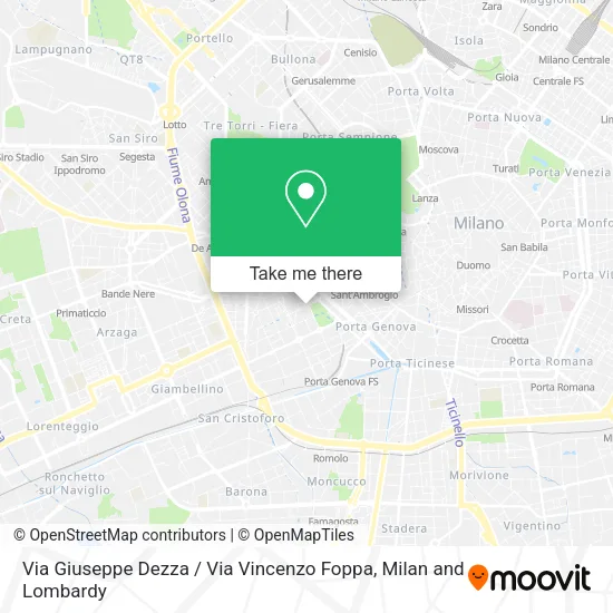 Via Giuseppe Dezza / Via Vincenzo Foppa map