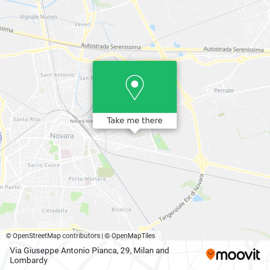 Via Giuseppe Antonio Pianca, 29 map
